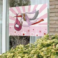 Raamvlag Geboorte Meisje - 60x90cm - thumbnail