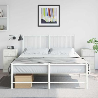 Nachtkastjes 2 st 34,5x39x62 cm staal wit