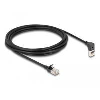 DeLOCK RJ45 Network Cable Cat.6A S/FTP Slim 90° upwards angled / straight 3 m kabel - thumbnail