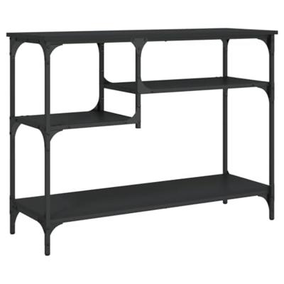 Wandtafel met schappen 100x35x75 cm zwart