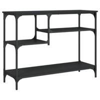 Wandtafel met schappen 100x35x75 cm zwart - thumbnail