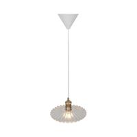 Hanglamp glas Torino E27 Ribbel 24 cm Retro - thumbnail