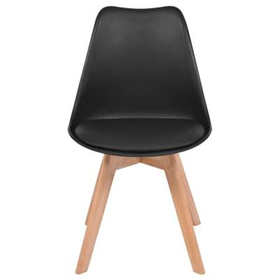 Eetkamerstoelen 4 st kunststof zwart