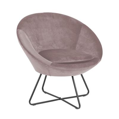 Fauteuil Forli - fluweel - roze