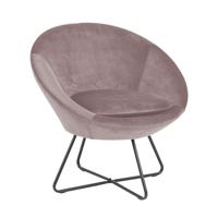 Fauteuil Forli - fluweel - roze - thumbnail