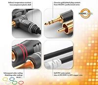 Sommer Cable HBA-3S62-0300 Jackplug Audio Aansluitkabel [1x Jackplug male 3,5 mm - 2x Jackplug male 6,3 mm (mono)] 3.00 m Zwart - thumbnail