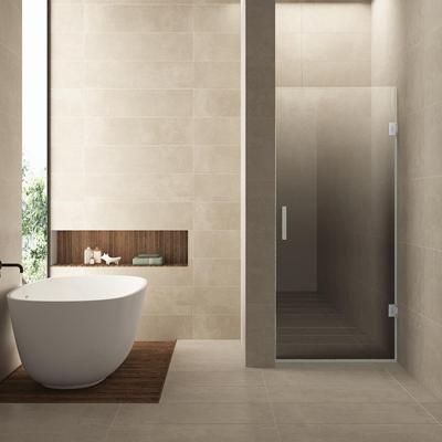 Nisdeur Rechts Wiesbaden Less 90x200 cm 8 mm Nano Spiegelrook- Naar Helder Glas Chroom