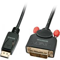 LINDY DisplayPort Adapter [1x DisplayPort stekker - 1x DVI-D-stekker] 41489 0.5 m - thumbnail