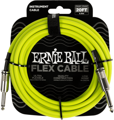 Ernie Ball 6419 Flex Cable 6 meter instrumentkabel groen