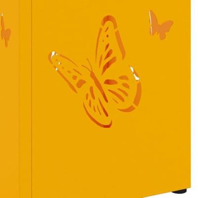 VidaXL Paraplu standaard mosterdgeel 15,5 x 15,5 x 49 cm metaal