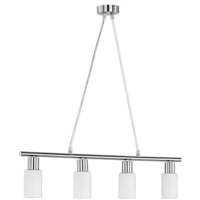LED Hanglamp Mat Nikkel - Rechthoekige Hangverlichting E14 - Aluminium