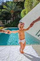 Freds Swim Academy Wasbare Zwemluier Zeemeermin Maat 2 9-16 kg Roze - thumbnail