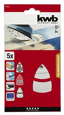 kwb 496812 Deltaschuurpapier Korrelgrootte (num) 120 (l x b) 62, 93 mm, mm x 100 mm 5 stuk(s) kwb 496812 Deltaschuurpapier Korrelgrootte (num) 120 (l x b) 62, 93 mm, mm x 100 mm 5 stuk(s)