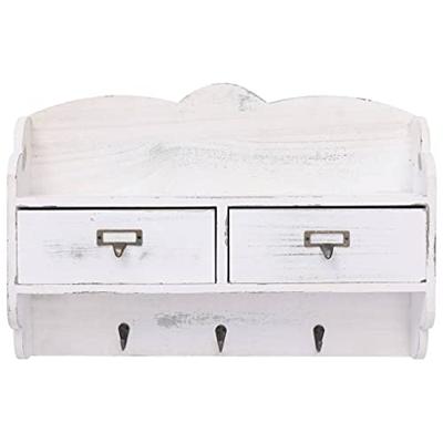 VidaXL Wandkapstok 50x10x34 cm hout wit