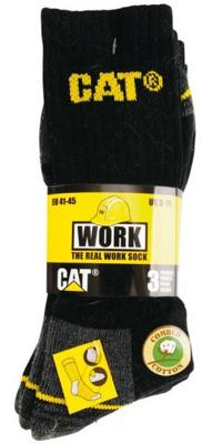 Cat Sokken 3-Pack 96460 | Zwart/Grijs | Maat 46/50 - 5420018113892