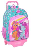 Schoolrugzak met Wielen My Little Pony Magic Roze Turkoois 33 x 42 x 14 cm - thumbnail