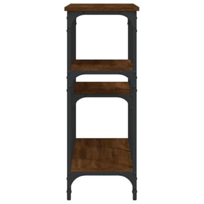 Wandtafel 102x29x75 cm bewerkt hout bruin eikenkleur Wandtafel 102x29x75 cm bewerkt hout bruin eikenkleur