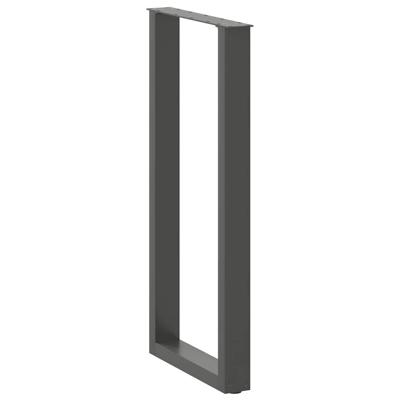 Bartafelpoten 2 st U-vormig 50x(100-101) cm staal antraciet