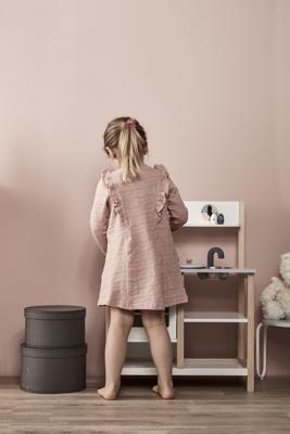 Kid's Concept kinderkeuken Bistro wit/grijs 36 x 17 x 37 9 delig Kid's Concept kinderkeuken Bistro wit/grijs 36 x 17 x 37 9 delig