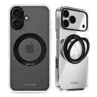 Mobilize MagSafe Compatible 360 Rotating Ring Stand Case Apple iPhone 16 Clear/Black - thumbnail