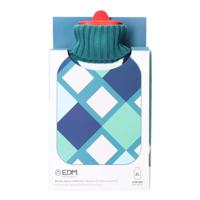 Warmwaterkruik EDM 76775 Blauw Geruit Wol 2 L - thumbnail
