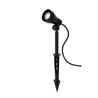 Lucide SPIKE - Tuinspot - Ø 6,5 cm - LED Dimb. - GU10 - 1x5W 3000K - IP54 - Zwart