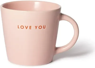 Vondels cappuccinokop keramiek love you 9x9.5cm pink