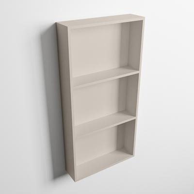 MONDIAZ EASY Nis 59,5x29,5cm in solid surface kleur Linen | Linen. 3 vakken geschikt voor in- of opbouw MONDIAZ EASY Nis 59,5x29,5cm in solid surface kleur Linen | Linen. 3 vakken geschikt voor in- of opbouw