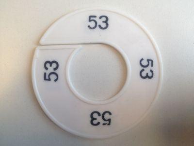 Maatring 9cm wit/zwart 53