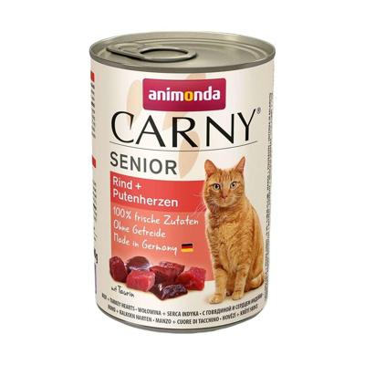 ANIMONDA Carny Senior Beef and turkey hearts - nat kattenvoer - 400g