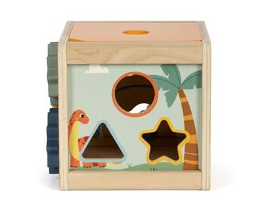 Small Foot - houten activiteitenkubus motoriekspiraal dino