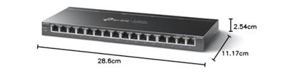 TP-Link TL-SG116P netwerk-switch Unmanaged Gigabit Ethernet (10/100/1000) Zwart