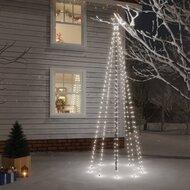 Kerstboom met grondpin 310 LED's koudwit 300 cm - thumbnail