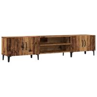 Tv-meubel 180x31,5x40 cm bewerkt hout oud houtkleurig - thumbnail