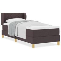 Boxspringbed met matras stof donkerbruin 80x200 cm - thumbnail