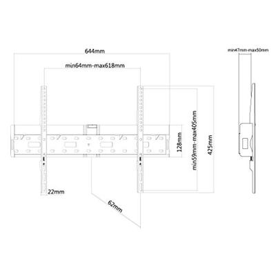 Neomounts LFD-W1640MP TV-beugel 94,0 cm (37) - 190,5 cm (75) Vast Neomounts LFD-W1640MP TV-beugel 94,0 cm (37) - 190,5 cm (75) Vast