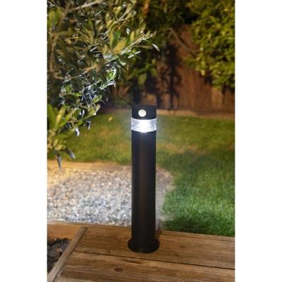 Paletto solare - GALIX - G4585C - Alta luminosità - Acciaio inox con rilevatore - H50 cm - 150 Lumen