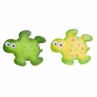 Badkleed DKD Home Decor 11,5 x 1 x 10 cm Groen Geel Kinderen Schildpad PVC 10 cm (2 Stuks) - thumbnail