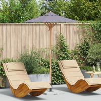 VidaXL Tuinparasol donkergrijs ø 270 x 260 cm bamboe - thumbnail