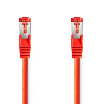 Nedis CAT6 Netwerkkabel | RJ45 Male | RJ45 Male | S/FTP | 15.0 m | Rond | LSZH | Rood | Label - CCGL85221RD150