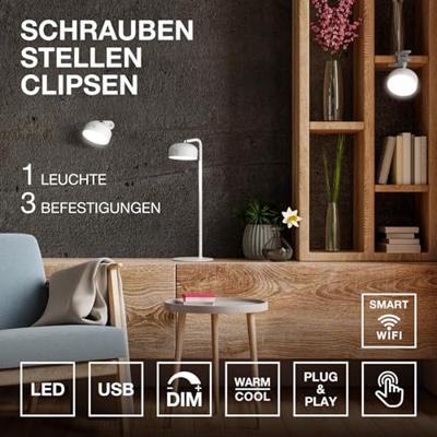 OSRAM HOMELIGHTING DECOR HELPER GADGET 830 USB White 4058075849266 Wandlamp 1.80 W Wit