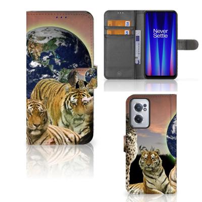 OnePlus Nord CE 2 | Telefoonhoesje | Met pasjeshouder | Roofdieren
