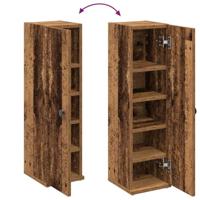 Badkamerkast met rolhouder 20,5x22x72 cm oud houtkleurig - thumbnail