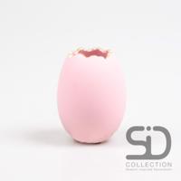 Season Inspired Decoration Vaas ei 7.5x7.5x10cm roze - thumbnail