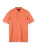Scotch & Soda regular fit polo met biologisch katoen oranje - thumbnail