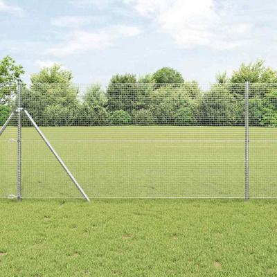 VidaXL Afrasteringspaal zilver 10 x 1,4 m (19 x 19 mm gaas) staal
