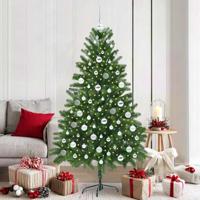 VidaXL Kerstboom met 300 led met standaard groen 180 cm pe - thumbnail