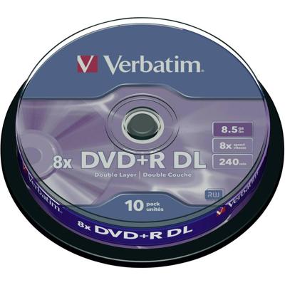 DVD-R Verbatim 8,5 GB 8x 10 pcs 10 Stuks 8,5 GB 8x (10 Stuks)
