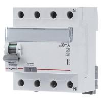 Legrand 411765 Aardlekschakelaar 4-polig 40 A 0.03 A 400 V 1 stuk(s) - thumbnail