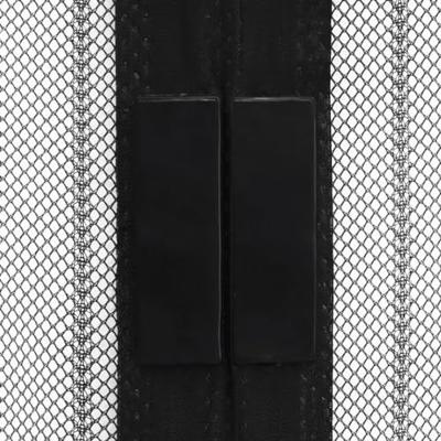 Insectendeurgordijnen 2 st magnetisch 220x130 cm zwart Insectendeurgordijnen 2 st magnetisch 220x130 cm zwart